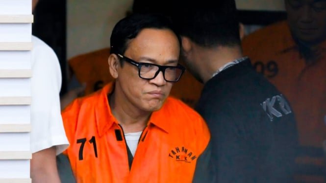 Eks Wamenaker Noel (Immanuel Ebenezer) mengenakan rompi tahanan KPK/Foto : Dok. Istimewa