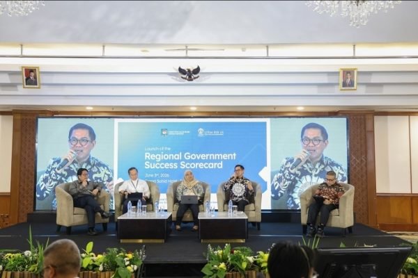 Sekretaris Jenderal Apkasi, Joune Ganda, saat menjadi pembicara dalam diseminasi Regional Government Success Scorecard (RGSS) di Hotel Grand Sahid Jaya, Jakarta, Rabu (3/6)/Foto : Dok. Apkasi