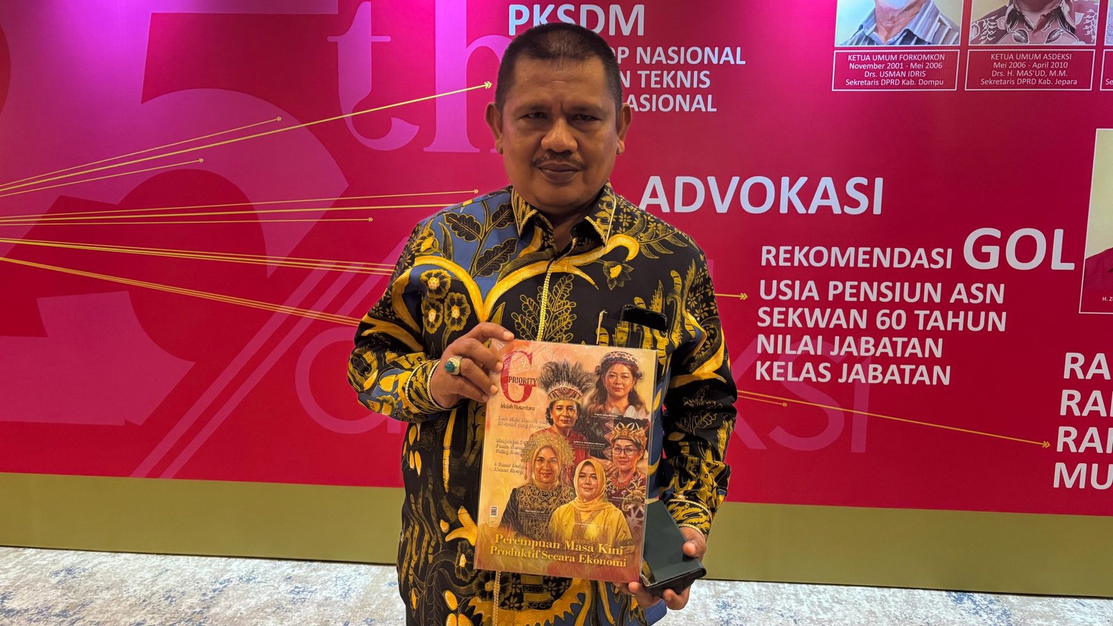 Sekretaris Dewan (Sekwan) DPRD Bireuen, Said Abdurrahman, S.Sos., saat diwawancarai di sela kegiatan Rakornas Asdeksi 2026, Jumat (12/6)/Foto : Dok. GPriority (Nindya Farhah Azzahrah)