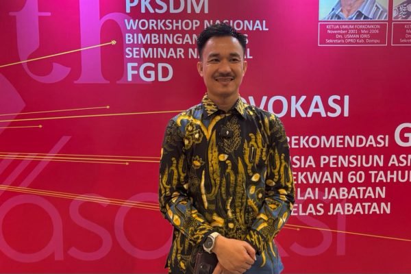 Sekretaris DPRD (Sekwan) Kabupaten Bengkulu Selatan, Nico Dwipayana, saat diwawancarai GPriority di sela agenda Rakornas Asdeksi 2026/Foto : GPriority (Nindya Farhah Azzahrah)