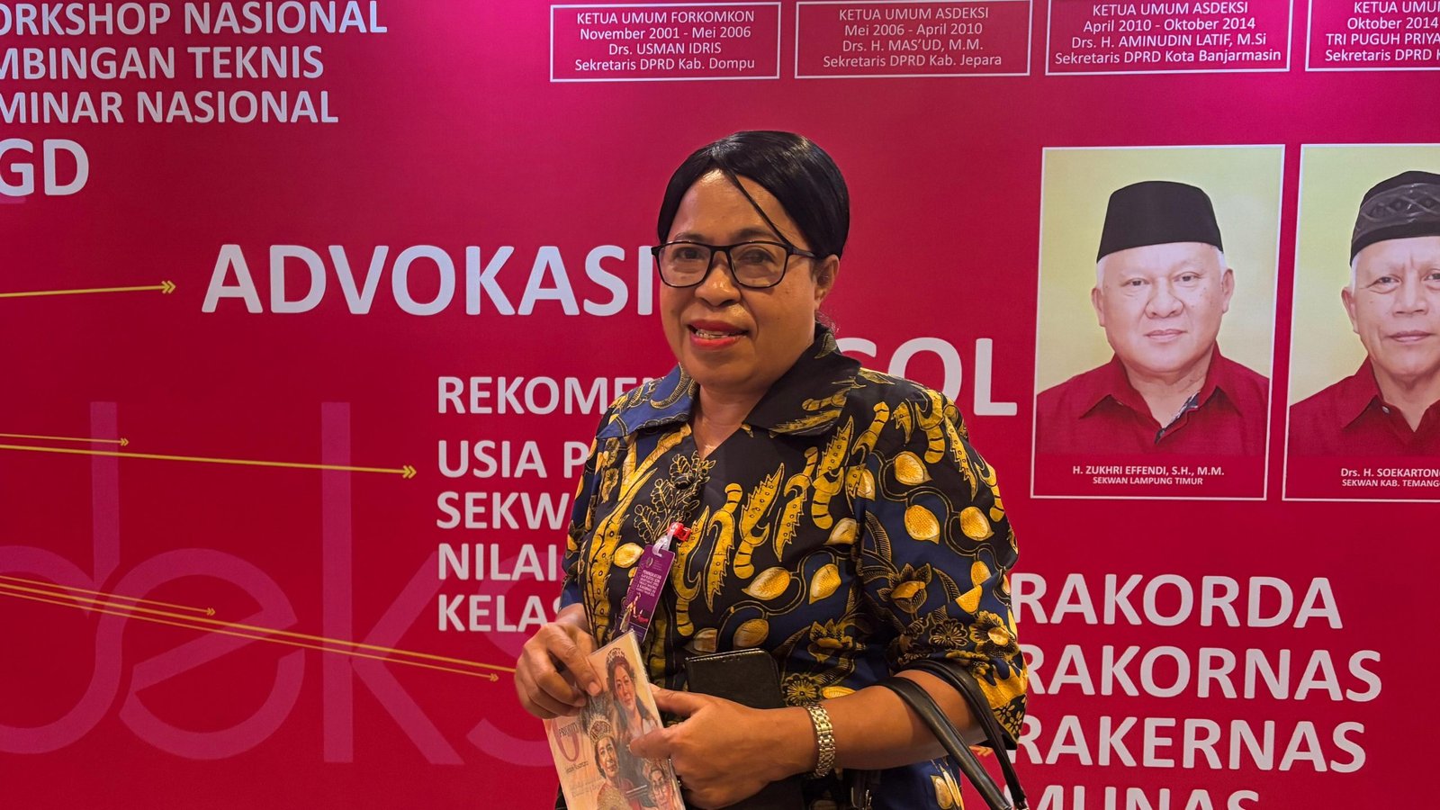 Sekretaris DPRD (Sekwan) Kabupaten Alor, Terence Marsalina Maubely, SH, saat mengikuti Rakornas Asdeksi 2026 yang berlangsung di Hotel Millennium Kebon Sirih, Jakarta Pusat, pada Jumat (11/6)/Foto : GPriority (Nindya Farhah Azzahrah)