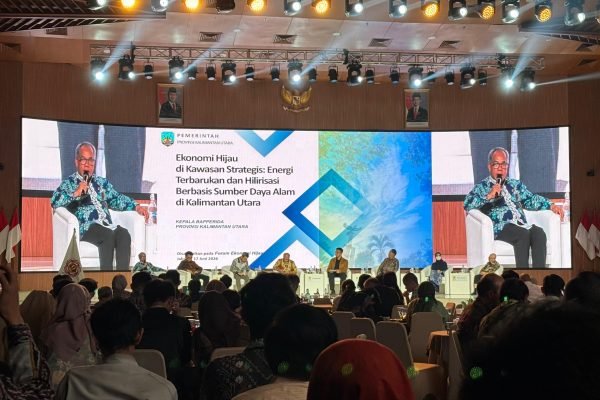 Kepala Bapperida Provinsi Kalimantan Utara, Bertius, S.Hut., saat mewakili Gubernur Kaltara dalam acara Forum Ekonomi Hijau 2026 di Auditorium PLN Kantor Pusat, Jakarta Selatan, Rabu (17/6)/Foto : GPriority (Nindya Farhah Azzahrah)