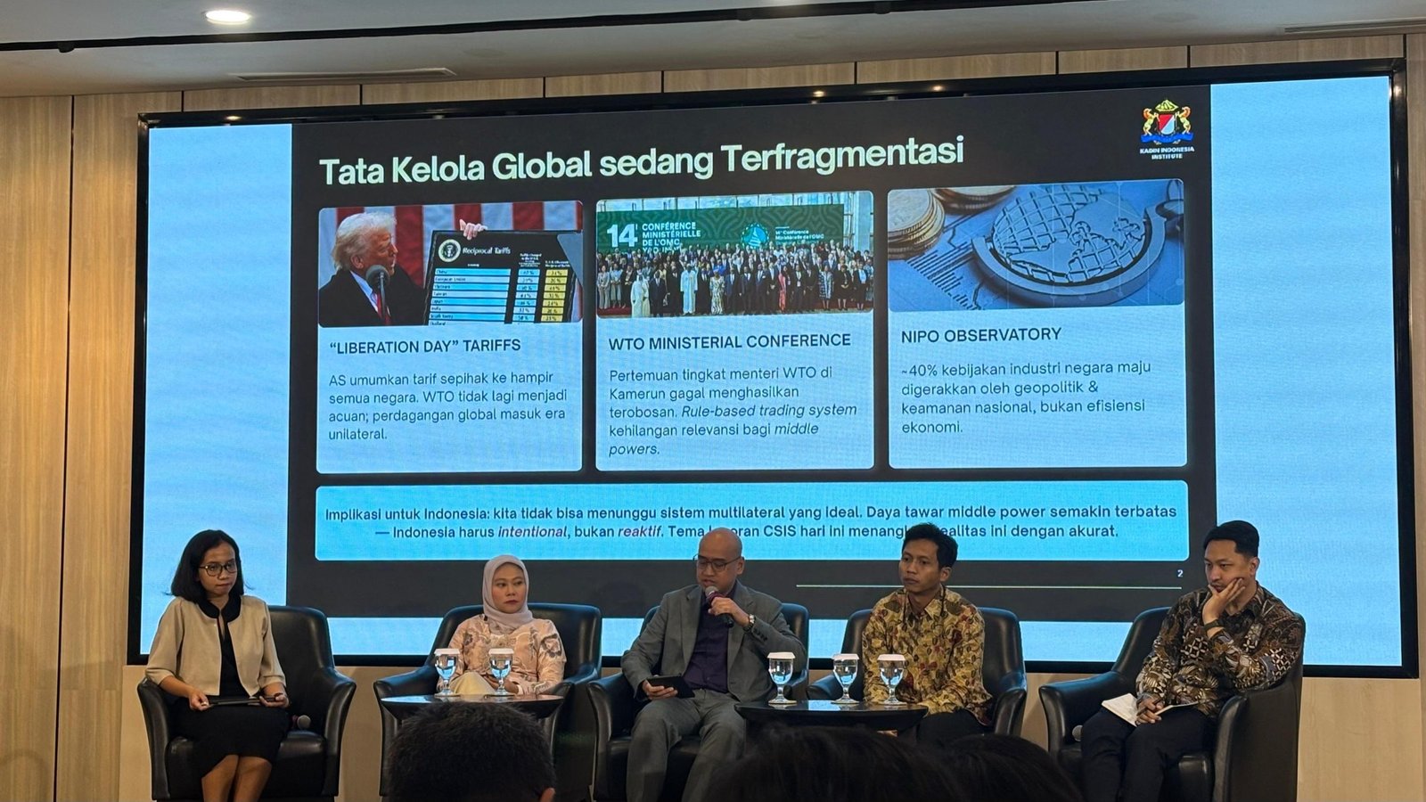 Direktur Eksekutif Kadin Indonesia Institute, Mulya Amri (tengah)/Foto : Dok. GPriority (Nindya Farhah Azzahrah)