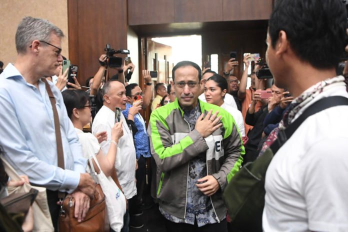 Momen sidang pembacaan pledoi mantan Menteri Pendidikan, Kebudayaan, Riset, dan Teknologi (Mendikbudristek), Nadiem Makarim, di Pengadilan Tipikor Jakarta, Selasa (2/6)/Foto : Istimewa