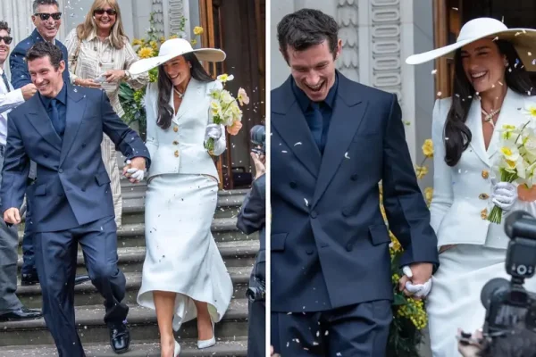 Momen pernikahan Dua Lipa dan Callum Tuner yang digelar pada Minggu (31/5) di Old Marylebone Town Hall, London, Inggris/Foto : Dok. X