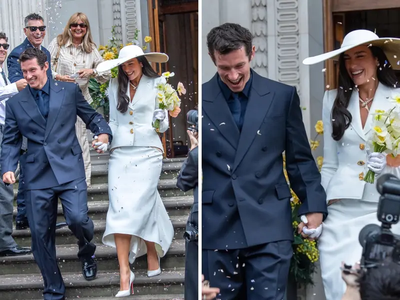 Momen pernikahan Dua Lipa dan Callum Tuner yang digelar pada Minggu (31/5) di Old Marylebone Town Hall, London, Inggris/Foto : Dok. X