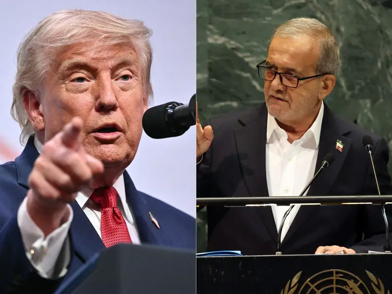 Presiden AS Donald Trump dan Presiden Iran Masoud Pezeshkian/Foto : Dok. AFP