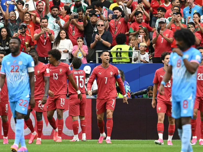 Pertandingan Portugal VS DR Kongo imbang 1-1/Foto : Dok. AFP