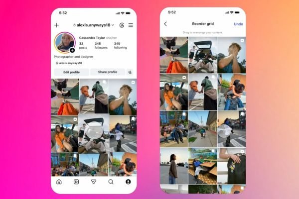 Fitur baru Instagram 2026, Reorder Grid, bisa atur ulang tampilan feeds/Foto : Dok. Instagram