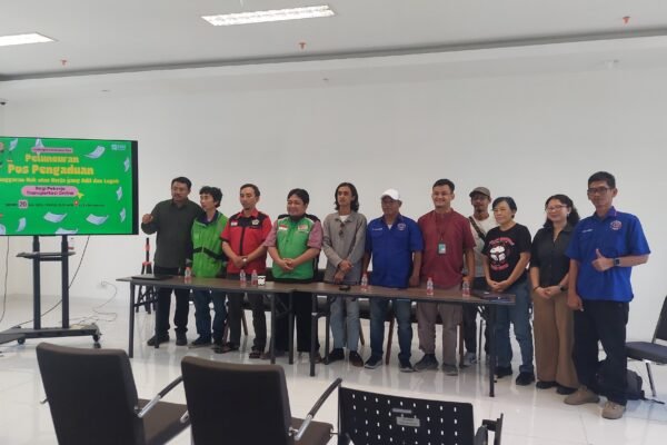 Peluncuran pos pengaduan pengemudi transportasi online di Gedung LBH Jakarta, Senin (20/7)/Foto : Dok. GPriority (Nindya Farhah Azzahrah)