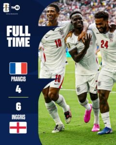 Hujan Gol, Inggris Raih Tempat Ketiga di Piala Dunia 2026