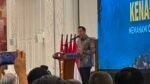 AHY saat memaparkan materi dalam Dialog Kebijakan Nasional "Kenaikan Muka Air Laut: Memahami Dampak Sosial Ekonomi untuk Perencanaan Pembangunan yang Adaptif" yang digelar di Gedung Bappenas RI, Jakarta, Senin (13/7)/Foto : Dok. GPriority (Nindya Farhah Azzahrah)