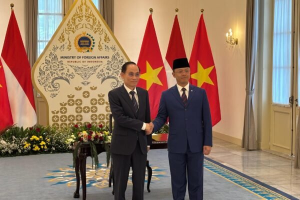 Pertemuan Menlu RI Sugiono dengan Menlu Vietnam Lê Hoài Trung pada Selasa (14/7)/Foto : Dok. GPriority (Nindya Farhah Azzahrah)