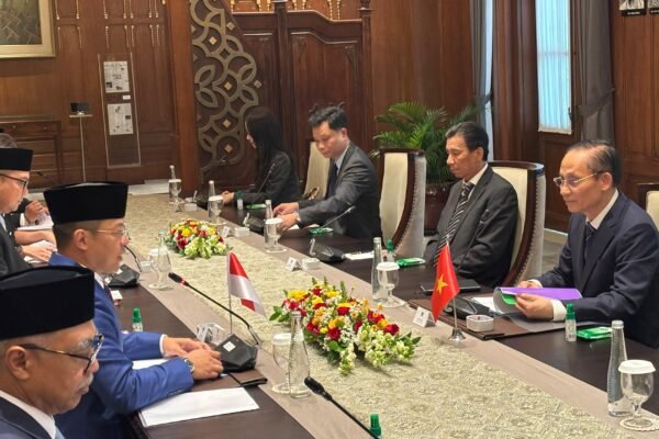 Menteri Luar Negeri Vietnam Lê Hoài Trung saat berkunjung ke Indonesia pada Selasa (14/7)/Foto : Dok. GPriority (Nindya Farhah Azzahrah)