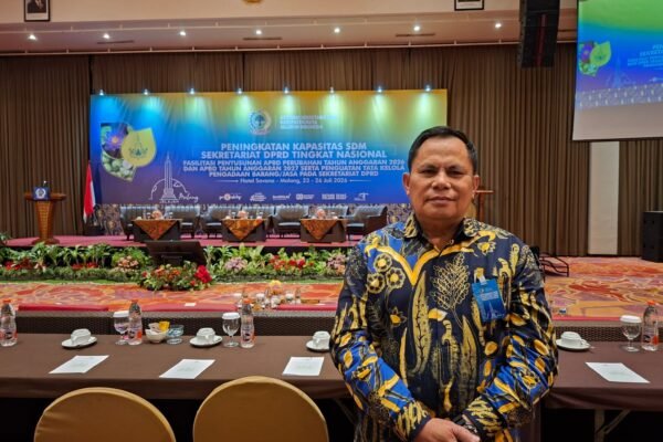 Sekretaris DPRD Kabupaten Berau, Amiruddin, usai mengikuti Rapat Kerja Nasional (Rakernas) ASDEKSI 2026, di Hotel Savana Malang, Jumat (24/7)/Foto : Dok. GPriority (Risma Octavia)