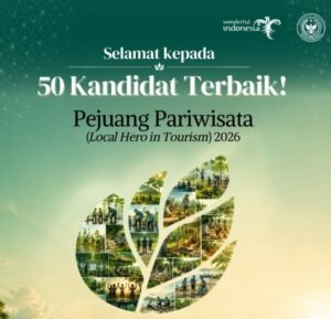 Kemenpar umumkan daftar 50 besar kandidat pejuang pariwisata Indonesia 2026 melalui laman resminya/Foto : Tangkapan Layar Instagram @kemenpar.ri