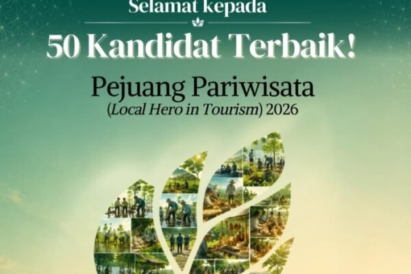 Kemenpar umumkan daftar 50 besar kandidat pejuang pariwisata Indonesia 2026 melalui laman resminya/Foto : Tangkapan Layar Instagram @kemenpar.ri