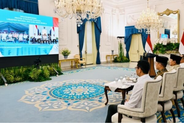 Presiden Prabowo saat menyaksikan groundbreaking Proyek Abadi Masela, Kamis (17/7)/Foto : Dok. Setkab RI