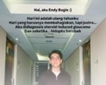 Endy Bugie, lelaki yang penglihatannya turun 75 persen setelah menggunakan obat tetes mata cendo xitrol yang mengandung steroid/Foto : Dok. Instagram @endybugie