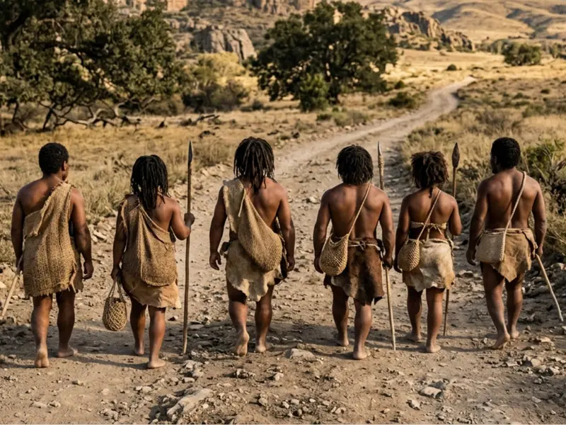 Ilustrasi manusia hobbit (Homo Floresiensis) di Pulau Flores, NTT/Foto : Dok. Istimewa