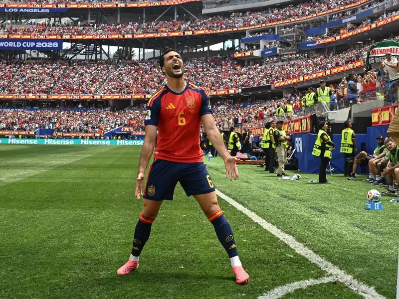 Momen Mikel Marino bawa Spanyol ke perempat final Piala Dunia 2026/Foto : Dok. AFP