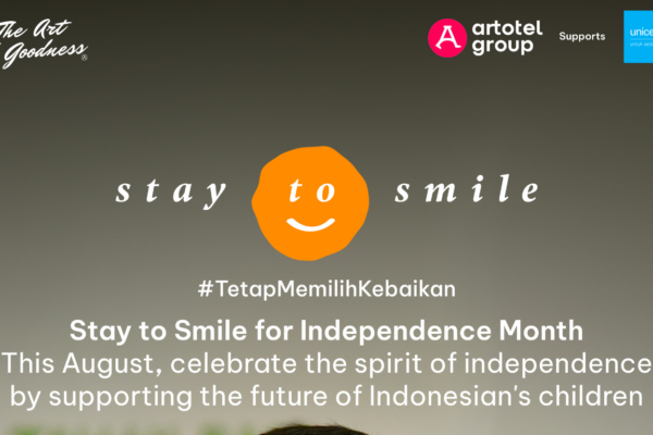 ARTOTEL Casa Hangtuah melalui partisipasinya dalam kampanye “Stay to Smile”, sebuah inisiatif sosial ARTOTEL Group melalui program The Art of Goodness yang mendukung UNICEF dalam upaya membantu masa depan anak-anak Indonesia/Foto : Dok. AROTEL Group
