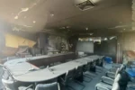 Kantor Diskominfo Kukar (Kutai Kartanegara) usai insiden pembakaran yang diduga dilakukan oleh salah seorang pegawainya berinisial MA/Foto : Dok. Istimewa