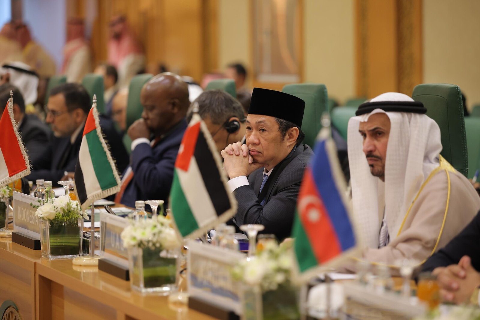 Wakil Menteri Luar Negeri RI Anis Matta dalam Konferensi Tingkat Menteri Luar Negeri Luar Biasa ke-23 OKI (KTM-LB) di Jeddah, Arab Saudi, Kamis (27/8)/Foto : Dok. Kemlu RI