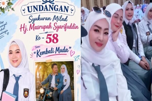 Perayaan ulang tahun ke-58 Hj. Masrupah Syarifuddin, istri Sekretaris Daerah (Sekda) Kalimantan Selatan Roy Rizali Anwar/Foto : Dok. Instagram @lambe_turah