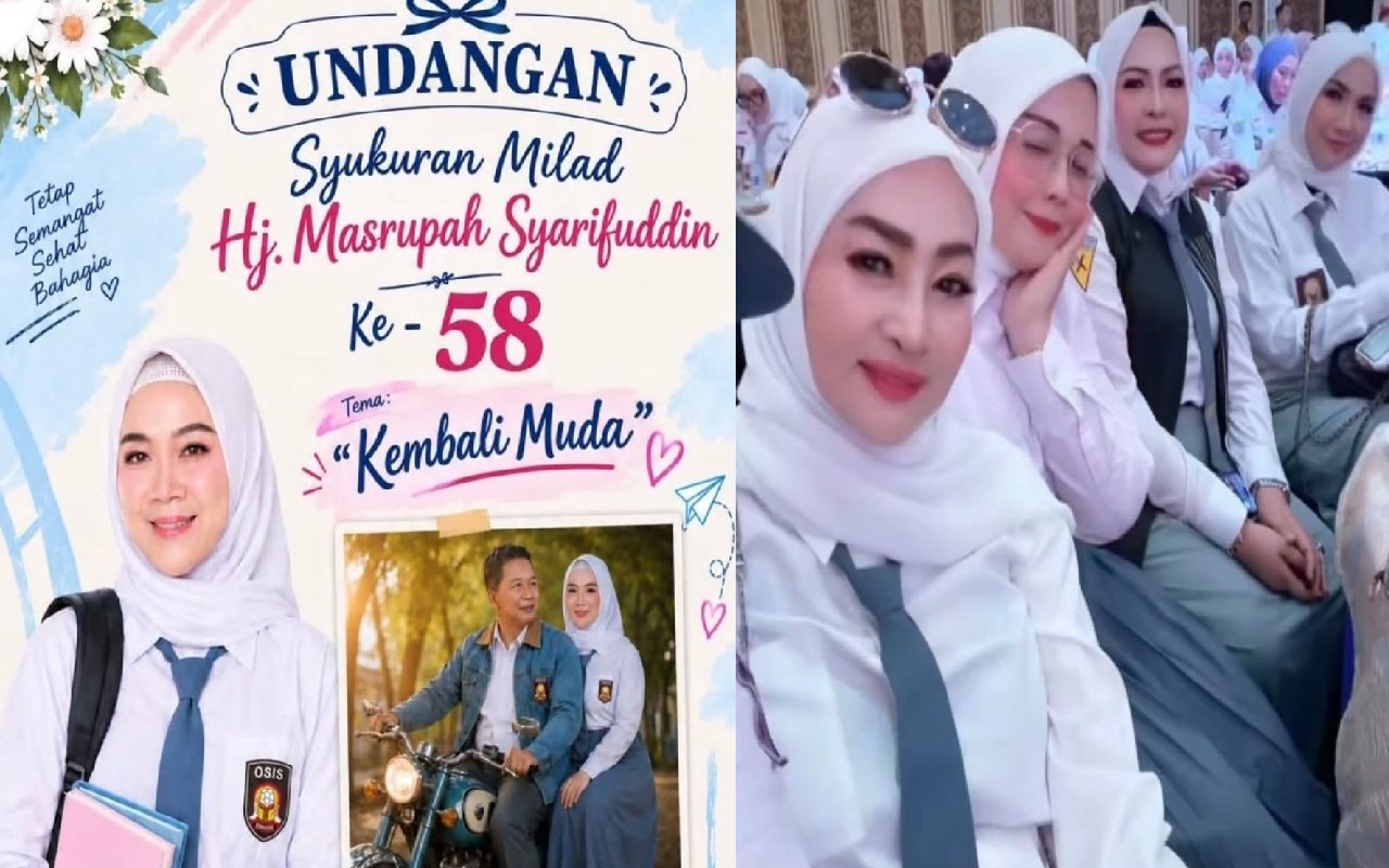 Perayaan ulang tahun ke-58 Hj. Masrupah Syarifuddin, istri Sekretaris Daerah (Sekda) Kalimantan Selatan Roy Rizali Anwar/Foto : Dok. Instagram @lambe_turah