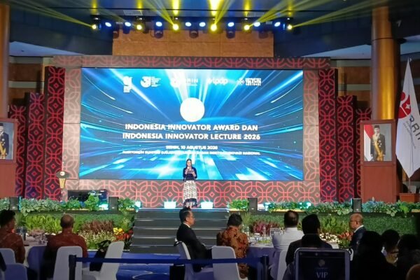 Penyelenggaraan Indonesia Innovator Award dan Indonesia Innovator Lecture 2026 dalam rangka Hari Kebangkitan Teknologi Nasional (HAKTEKNAS), yang berlangsung pada Senin (10/8) di BRIN M.H. Thamrin, Jakarta Pusat
