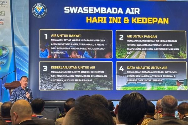 Menko AHY sebut pemerintah mengejar 100 persen akses air perpipaan pada 2045/Foto : Dok. GPriority (Nindya Farhah Azzahrah)