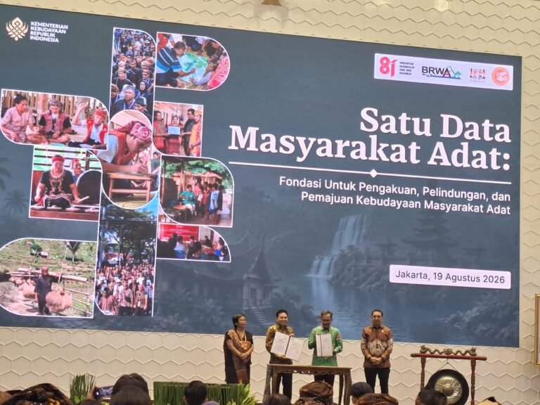 Pameran dan Gelar Wicara Satu Data Masyarakat Adat: Fondasi untuk Pengakuan, Pelindungan, dan Pemajuan Kebudayaan Masyarakat Adat digelar di Aula Insan Berprestasi Gedung A Kemendikdasmen, yang digelar pada Rabu (19/8)/Foto : Dok. GPriority (Risma Octavia)