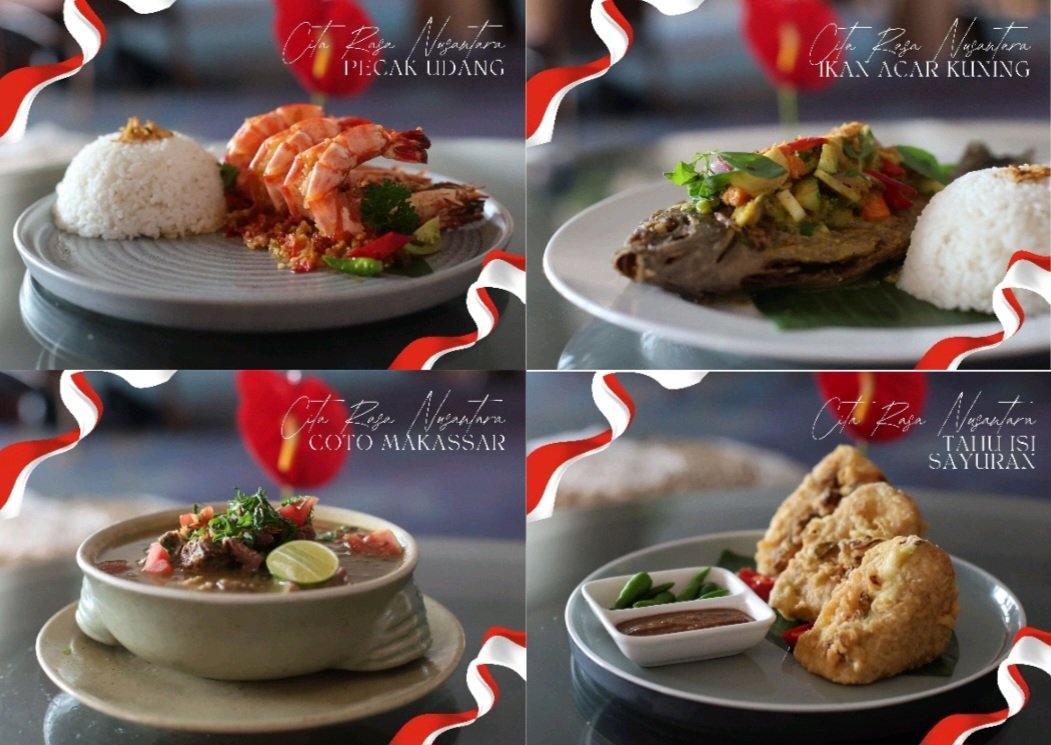 Menu Cita Rasa Nusantara yang dihadirkan Hotel Ciputra Jakarta dalam rangka menyambut HUT RI/Foto : Dok. Istimewa