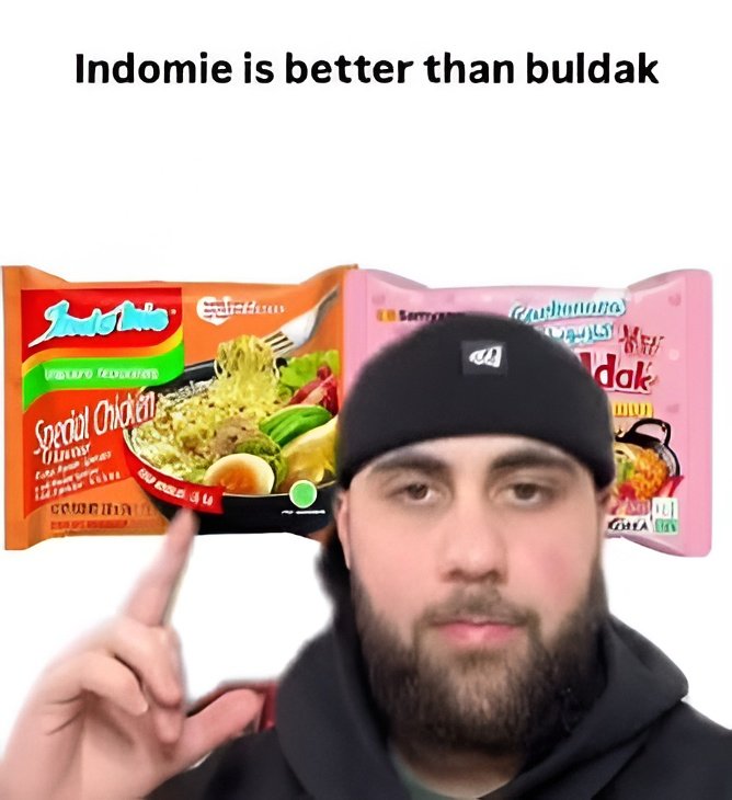 Bagi orang asing, Indomie dinilai lebih murah dan lebih enak dibanding mie Samyang Buldak asal Korea/Foto : Dok. TikTok
