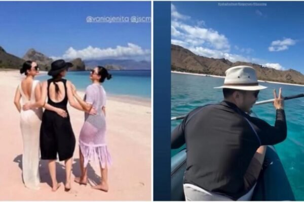 Momen aktris Jessica Mila dan keluarganya saat berlibur ke Pulau Padar, Labuan Bajo/Foto : Dok. Instagram @jscmila
