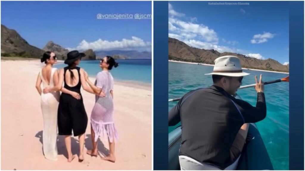 Momen aktris Jessica Mila dan keluarganya saat berlibur ke Pulau Padar, Labuan Bajo/Foto : Dok. Instagram @jscmila