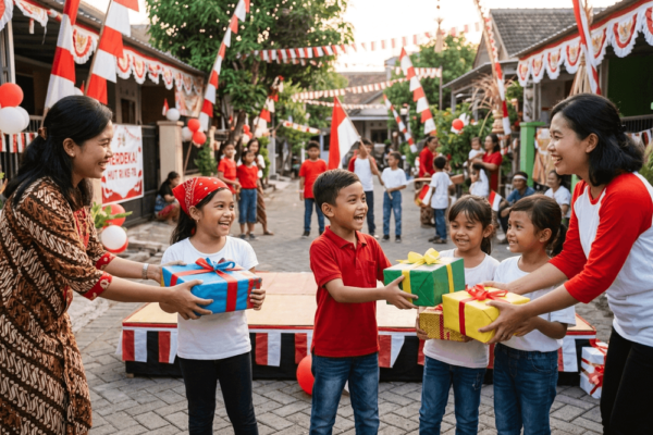 Menjelang HUT Kemerdekaan RI, berikut ini 7 rekomendasi hadiah lomba 17 agustusan untuk anak-anak selain alat tulis dan buku/Foto : Dok. Ilustrasi AI
