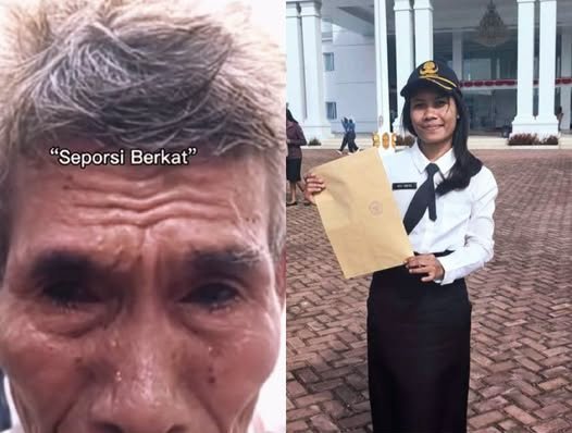 Momen video vall Wili Mbuik dengan sang ayah yang dilakukan pada 24 Juli 2026, ketika Wili baru diterima sebagai CPNS/Foto : Dok. Istimewa