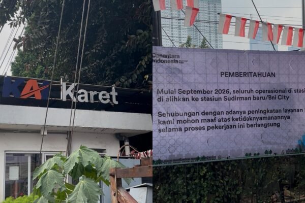 Stasiun Karet resmi berhenti melayani penumpang Commuter Line mulai Selasa, 1 September 2026 hingga 31 Desember 2026/Foto : Dok. GPriority (Nindya Farhah Azzahrah)