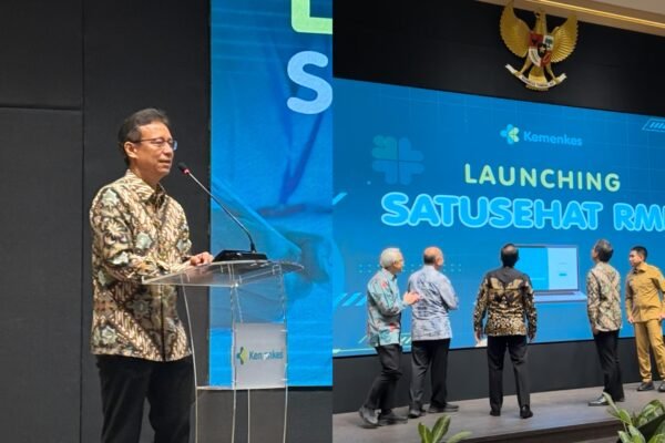 Menteri Kesehatan Budi Gunadi Sadikin dalam acara peluncuran SATUSEHAT Rekam Medis Elektronik (RME) pada Selasa (1/9), di Jakarta/Foto : Dok. GPriority (Nindya Farhah Azzahrah)