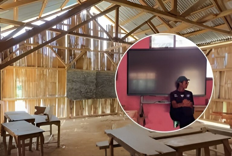 Kondisi SDN Mboeng di Desa Kaju Wangi, Kecamatan Elar, Kabupaten Manggarai Timur, Nusa Tenggara Timur (NTT), alih-alih direnovasi, malah diberi Smart TV oleh pemerintah/Foto : Dok. Instagram @alwijo