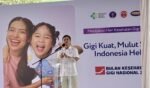 Wakil Menteri Kesehatan (Wamenkes) Dante Saksono Harbuwono saat menghadiri peresmian Bulan Kesehatan Gigi Nasional (BKGN) 2026 di SDN Menteng 01, Jakarta, Kamis (17/9)