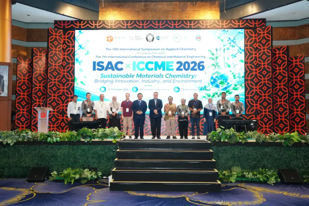 The 12th International Symposium on Applied Chemistry dan The 7th International Conference on Chemical and Material Engineering (ISAC-ICCME 2026) berlangsung di BRIN M.H. Thamrin, 14-15 Oktober 2026