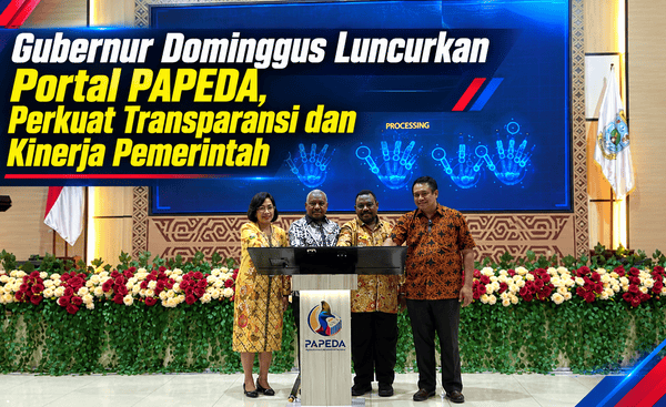 Gubernur Papua Barat, Dominggus Mandacan dalam acara peluncuran Portal Papua Barat Ekosistem Satu Data (PAPEDA), Kamis (29/10)/Foto : Pemprov Papua Barat