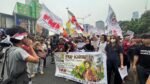 Aksi demo mahasiswa dan elemen masyarakat di Bundaran HI, Jakarta, Rabu (28/10)/Foto : Dok. GPriority (Nindya Farhah Azzahrah)