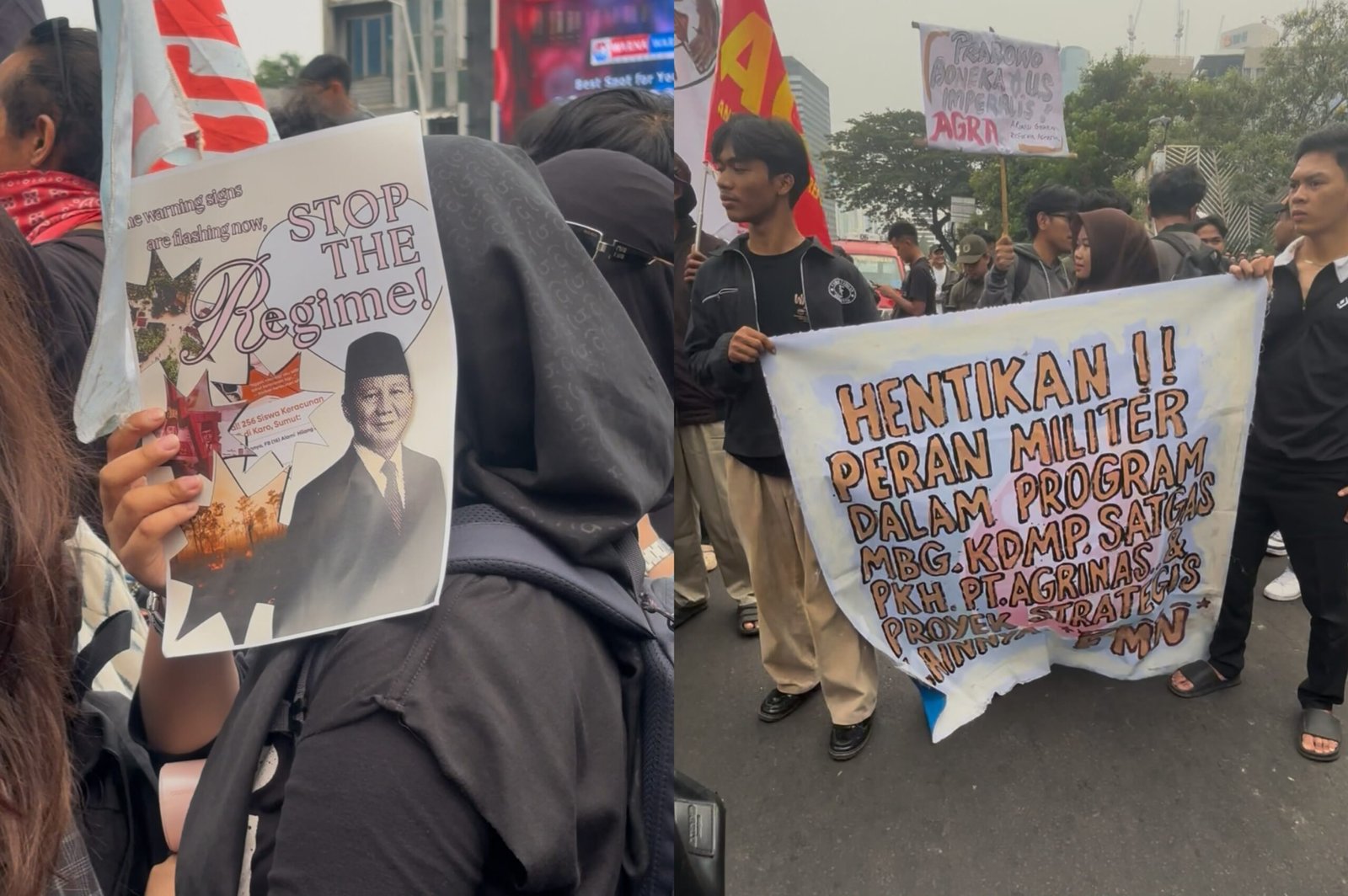 Momen demo 28 Oktober 2026 yang berlangsung di Bundaran HI, Jakarta, dengan bertajuk #IndonesiaSadar/Foto : Dok. GPriority (Nindya Farhah Azzahrah)