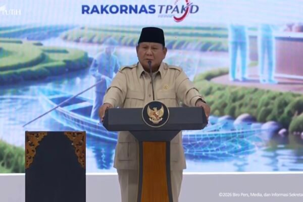 Prabowo saat menghadiri Rapat Koordinasi Nasional Tim Percepatan Akses Keuangan Daerah (Rakornas TPAKD) 2026 di JIExpo Kemayoran, Jakarta, Kamis (22/10)/Foto : Dok. Sekretariat Presiden RI