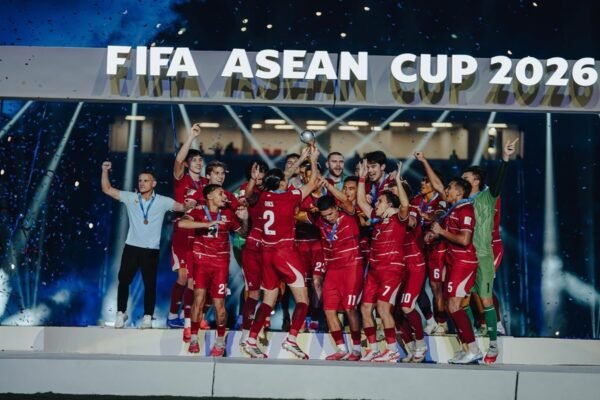 Timnas Indonesia berhasil mencatat sejarah dengan menjuarai FIFA ASEAN Cup 2026 setelah mengalahkan Thailand melalui adu penalti di Stadion Utama Gelora Bung Karno (SUGBK), Jakarta, Senin (5/10)/Foto : Dok. Instagram @timnasindonesia